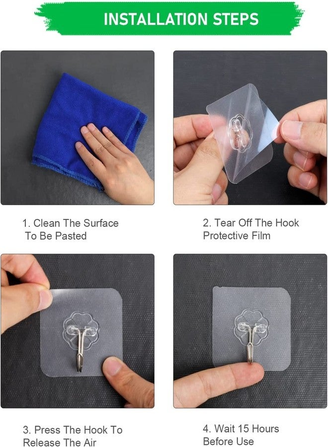 Emergity Multipurpose Wall Hook, Self- Adhesive Hook, Wall Hanging Hook, Sticky Wall Hook, Wall Sticker Hook, Hooks for Wall Without Drilling (Pack of 10) - Image 5